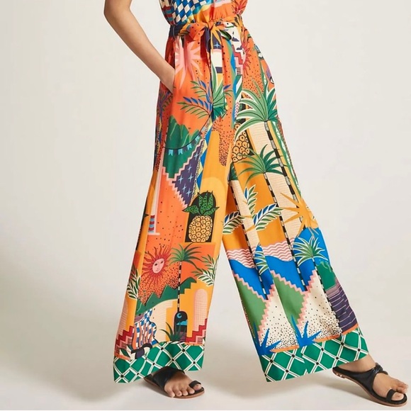 FARM RIO for Anthropologie CUT OUT HALTER JUMPSUIT XS - Picture 5 of 8